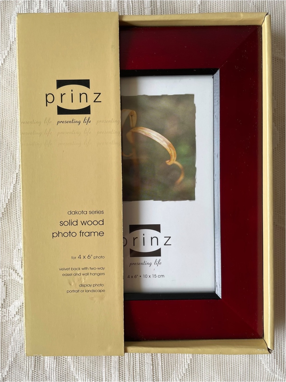 Prinz Dakota Series 4x6 Solid Wood Picture Frame Burgundy New In Box